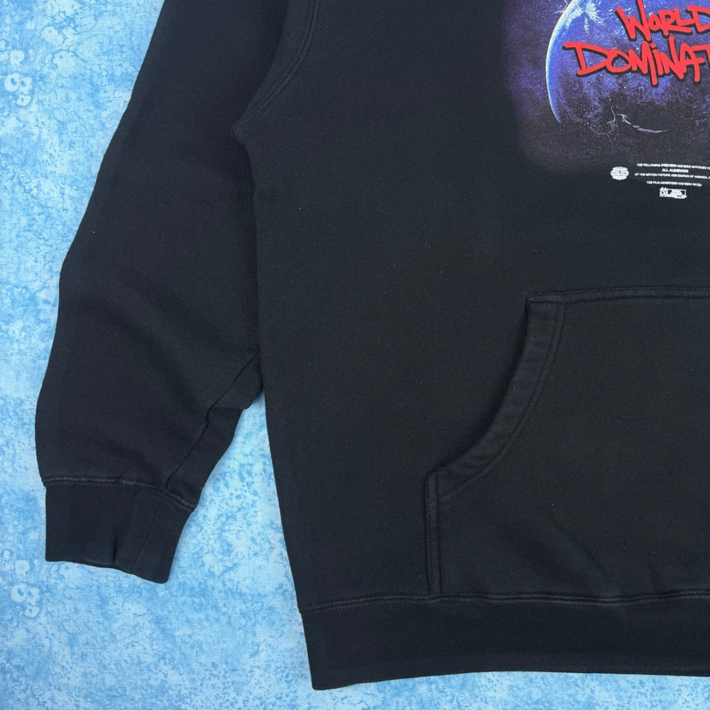 Pro Era World Domination Hoodie Mens Large Black Brooklyn Graphic Sweatshirt - Picture 3 of 13